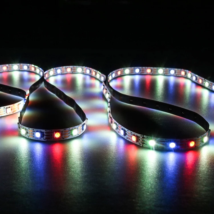 SHIJI Modern Waterproof Outdoor 60pcs/m SMD5050 10mm DC5V RGBW Light Strip IC SK6812 WS2812B Chip LED Strip Light