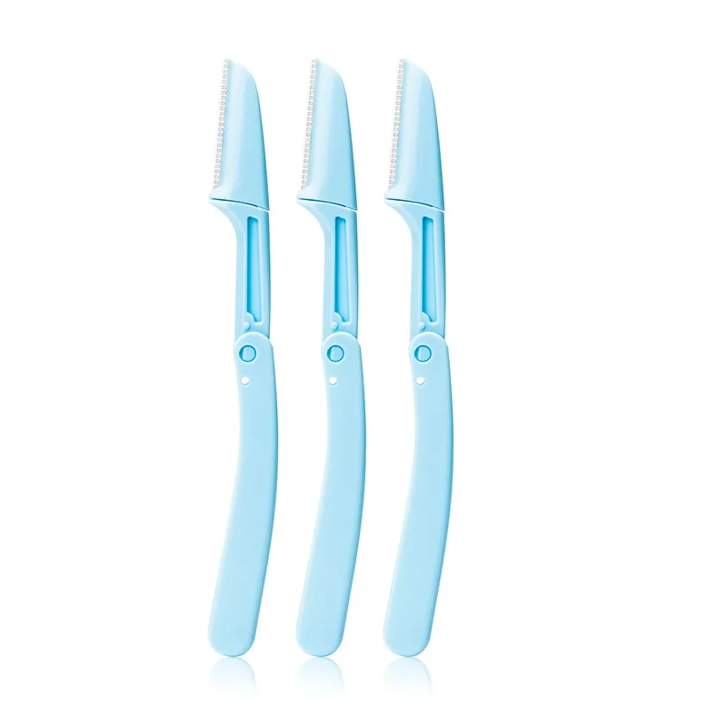 Hot Sell Foldable Women Eyebrow Razor Stainless Steel Blades Facial Eyebrow Hair Trimmer Razor Face Eyebrow Shaver