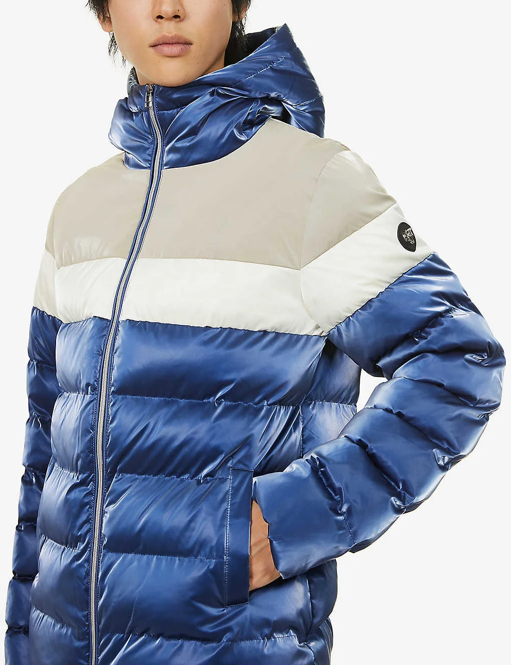 Hot Winter Clothing Padding Outwear Women Quilted Coat Warm Puffer blue Overcoat Down Jacket Custom Logo Woven Outdoor Thick