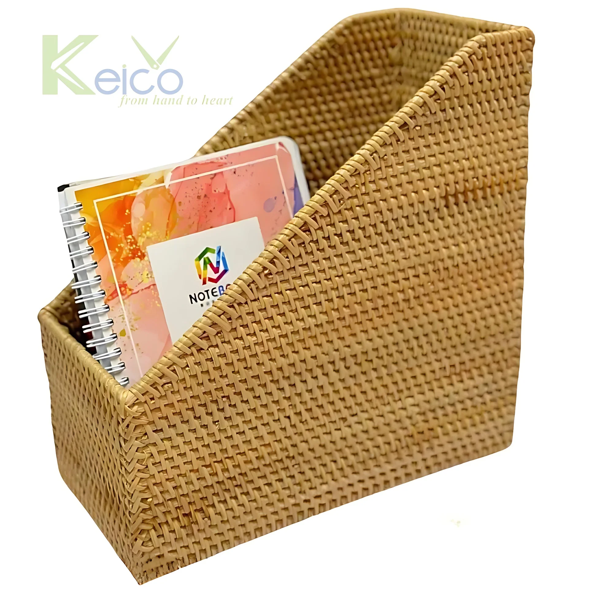 Best price and high quality new product 2024 rattan shelf Rattan File Holder Rack for wholesale made from Vietnam