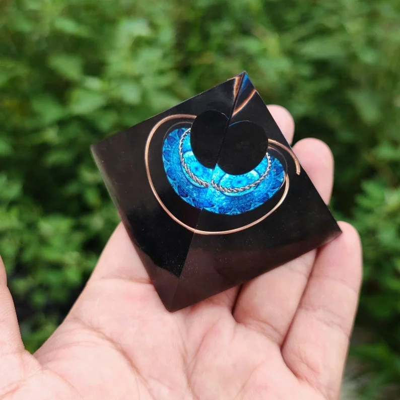 Пирамида органа Reiki кристальная Сфера оргонит энергия медный круг PTSD ОРГОН аккумулятор оргона EMF