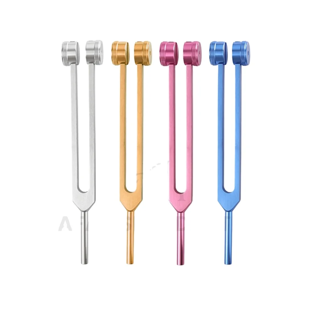 Medical Neurological Tuning Fork Sets for Sound Healing Therapy 64 Hz / 256 Hz / 512 Hz Chakra Hammer With Mallet Set