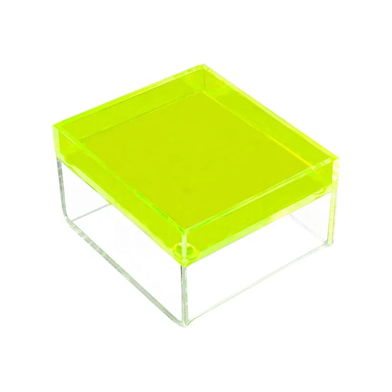 Clear Plastic Box Acrylic Square Neon Acrylic Display With Lid Multifunction