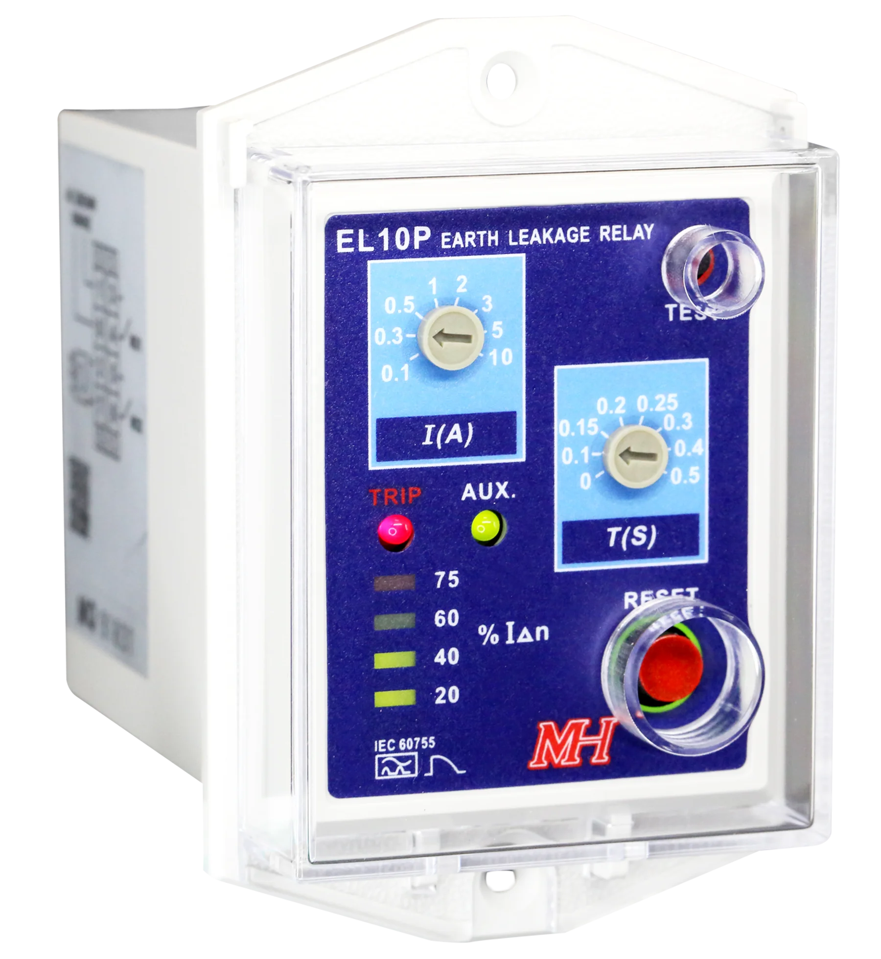MH Earth Leakage Relay EL 03P & 10P & 30P Residual Current Device Rated Residual Operating Current 0.03 to 30A