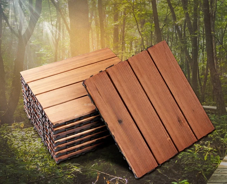 HH Flooring Composite Decking Tiles, Weather Resistant Wood Plastic Engineered Flooring