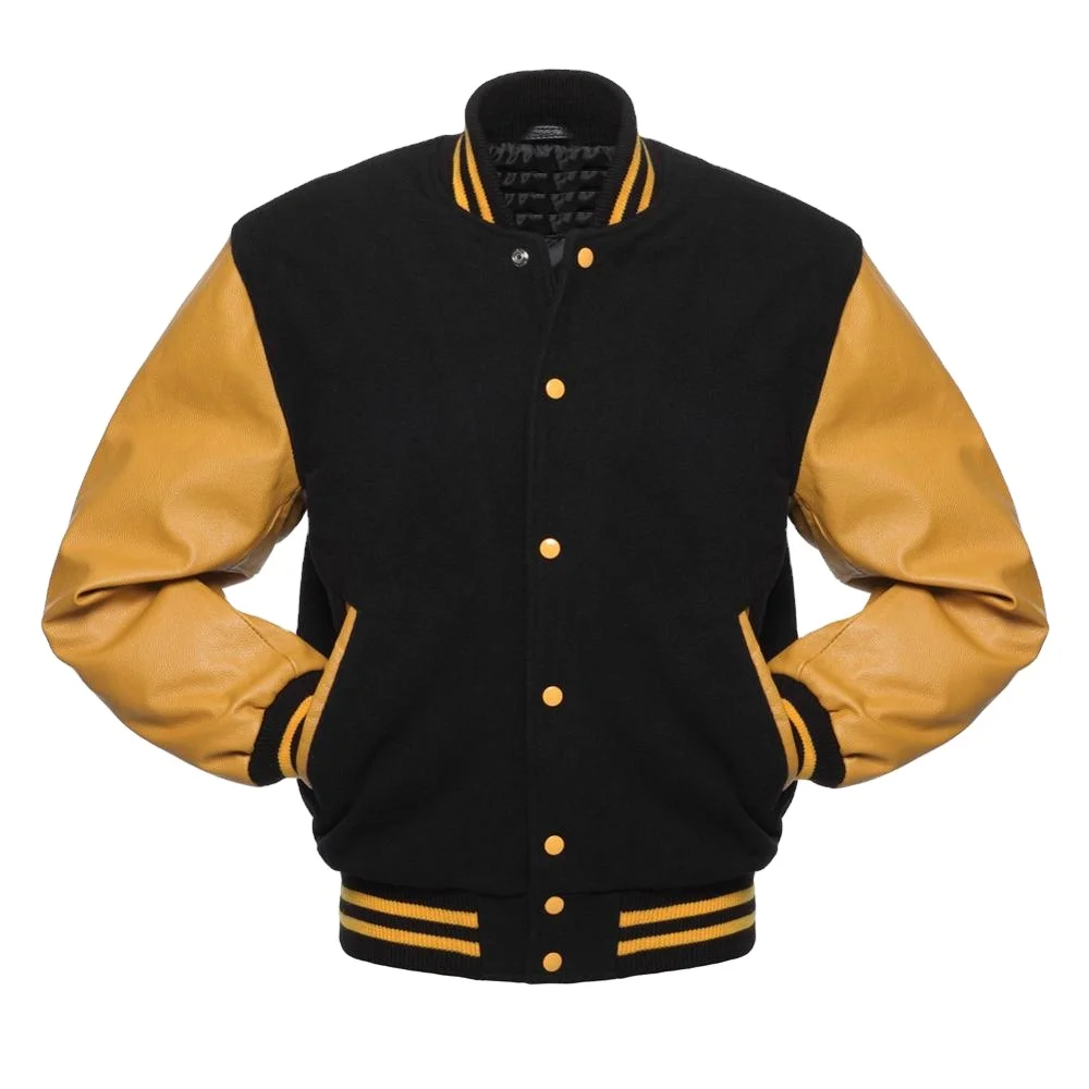 Custom Printing Long Sleeve Baseball Jacket Men Plain BlankLetterman Jackets
