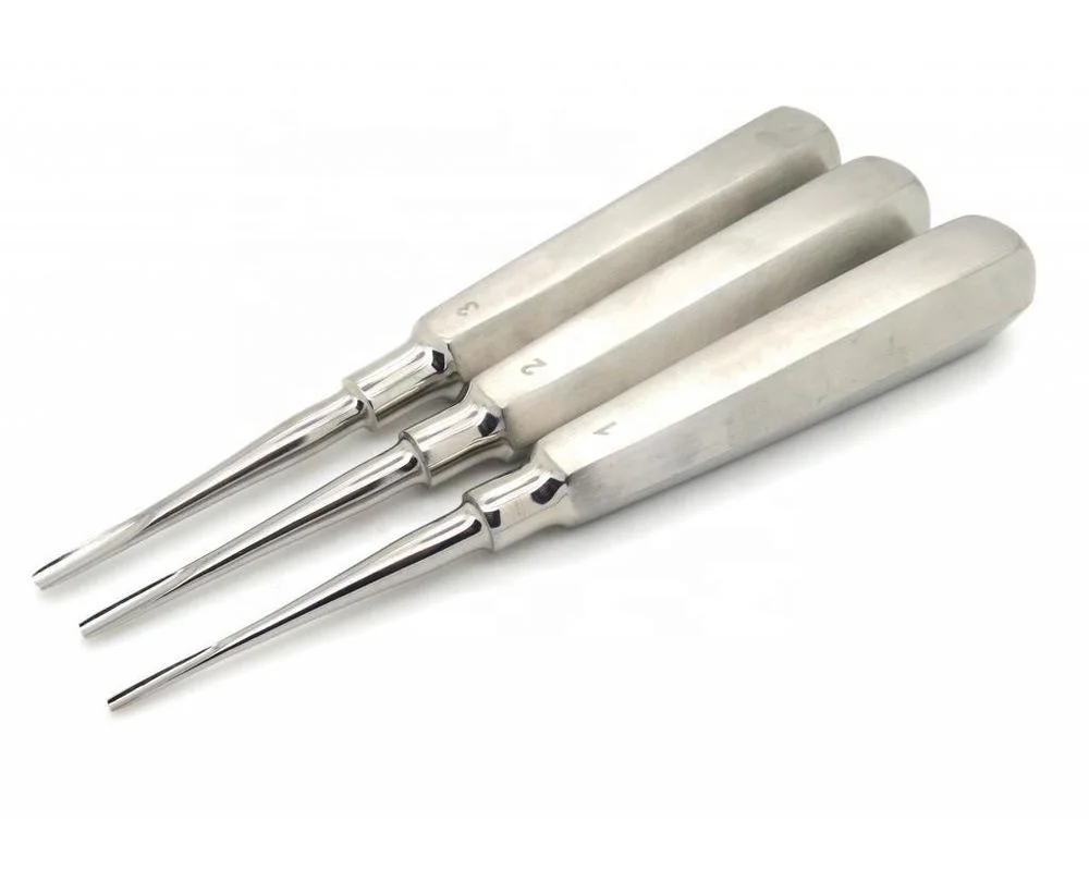 Dental Surgical Oral Sugery Tooth Elevators Roots Extracting Coupland Set of 3 With High Quality Stainless Steel