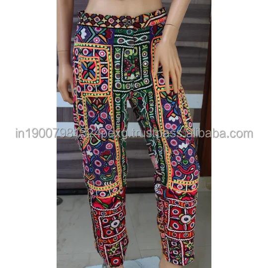 2021 Black Friday Sale Indian Banjara Dress Kutchi Embroidered Women Crop Top With Pant Mirror gypsy tribe clothing