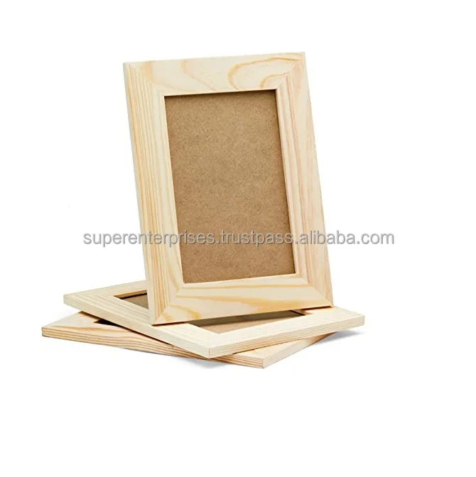 Natural Wooden Photo Frame Multiple Theme Design Custom Logo Design Available