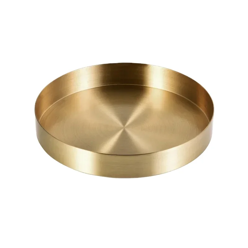 Deep Dish Copper Tray With Handmade Plain Design For Serving Dishes In Home And Restaurants
