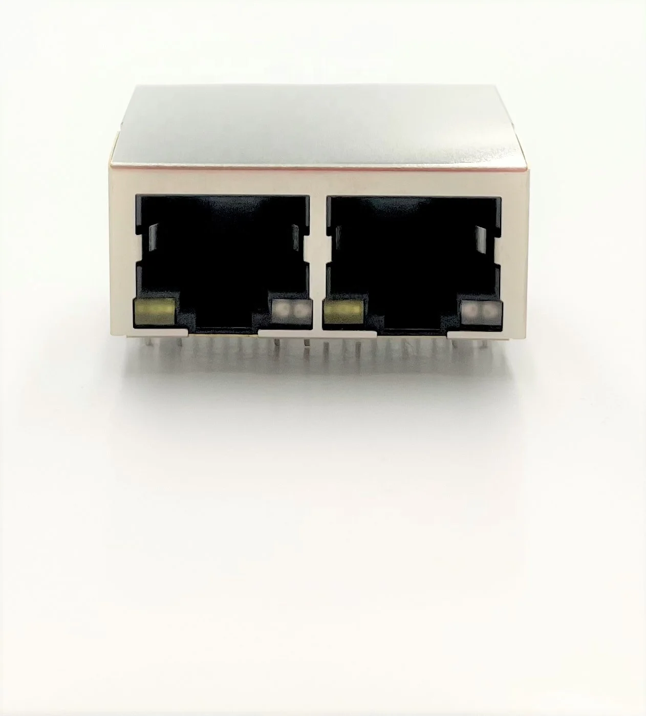 1x2 порта RJ45 8P8C Ethernet разъем Tab вниз экранированный со светодиодным сетевым разъемом LAN для Cat5 Cat5e Cat6 Cat7