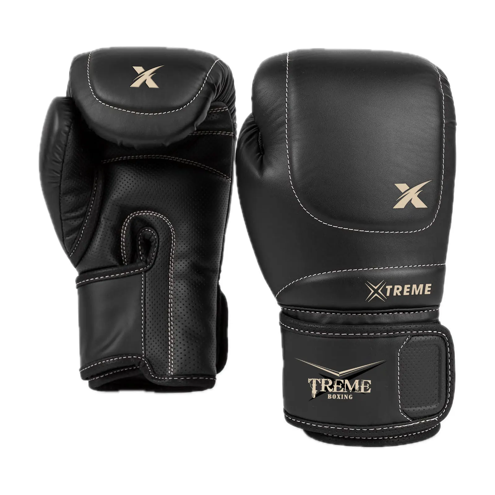 New Arrival Doted Leather Training Sparring Gloves, Kickboxing Gloves for Muay Thai MMA Punching Bag 12 14 16Oz Guantes de Boxeo