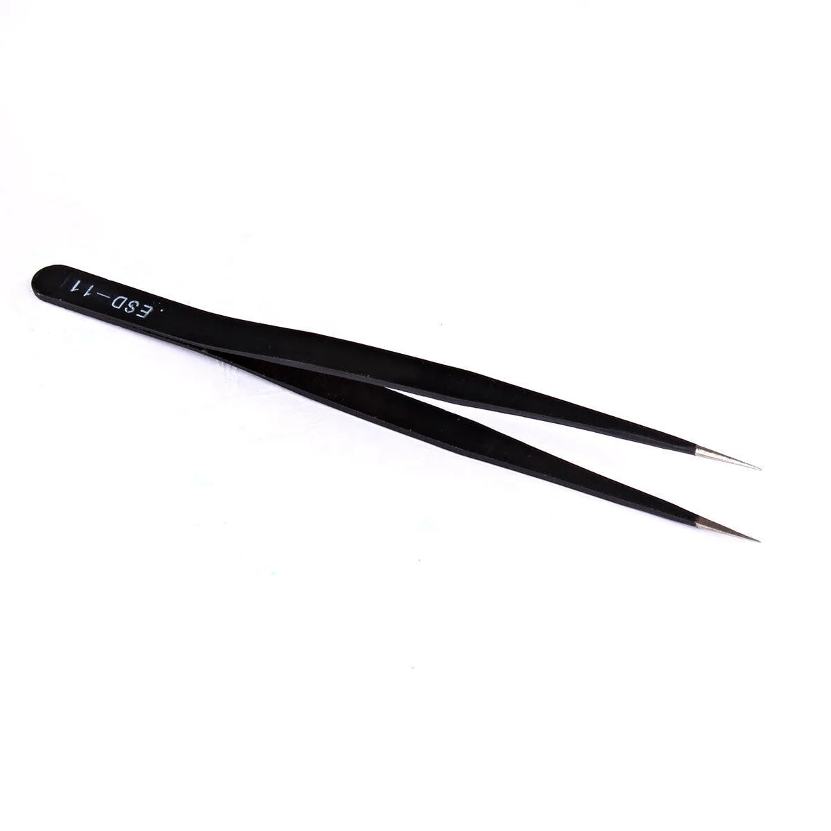 6 Pcs Precision Tweezer Set Black Electronic Purpose Non-Magnetic Stainless Steel Anti Static Tweezers Lab Purpose Tweezers
