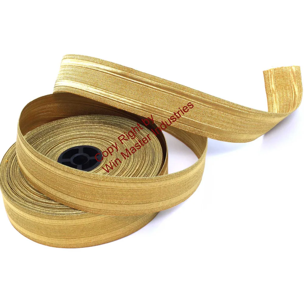 Braid Gold Mylar Lace 25mm Wide Ceremonial Braided Laces And Ribbons For Ceremonial Uniforms