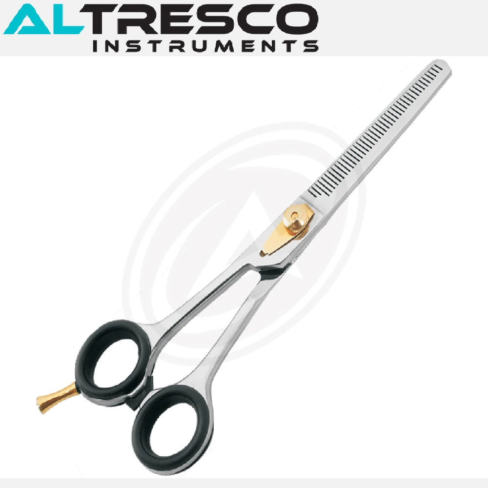Stainless Steel Thinning Shears (Removable Finger Rest) Upper Blade Teeth (32) Lower Blade (Convex Edge)
