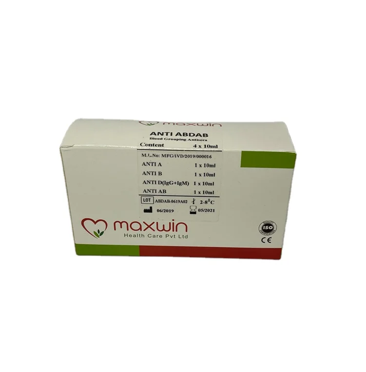 Professional Trader of Anti ABDAB Blood Grouping Reagent/ Diagnosis Test Kit Set Available with Private Label