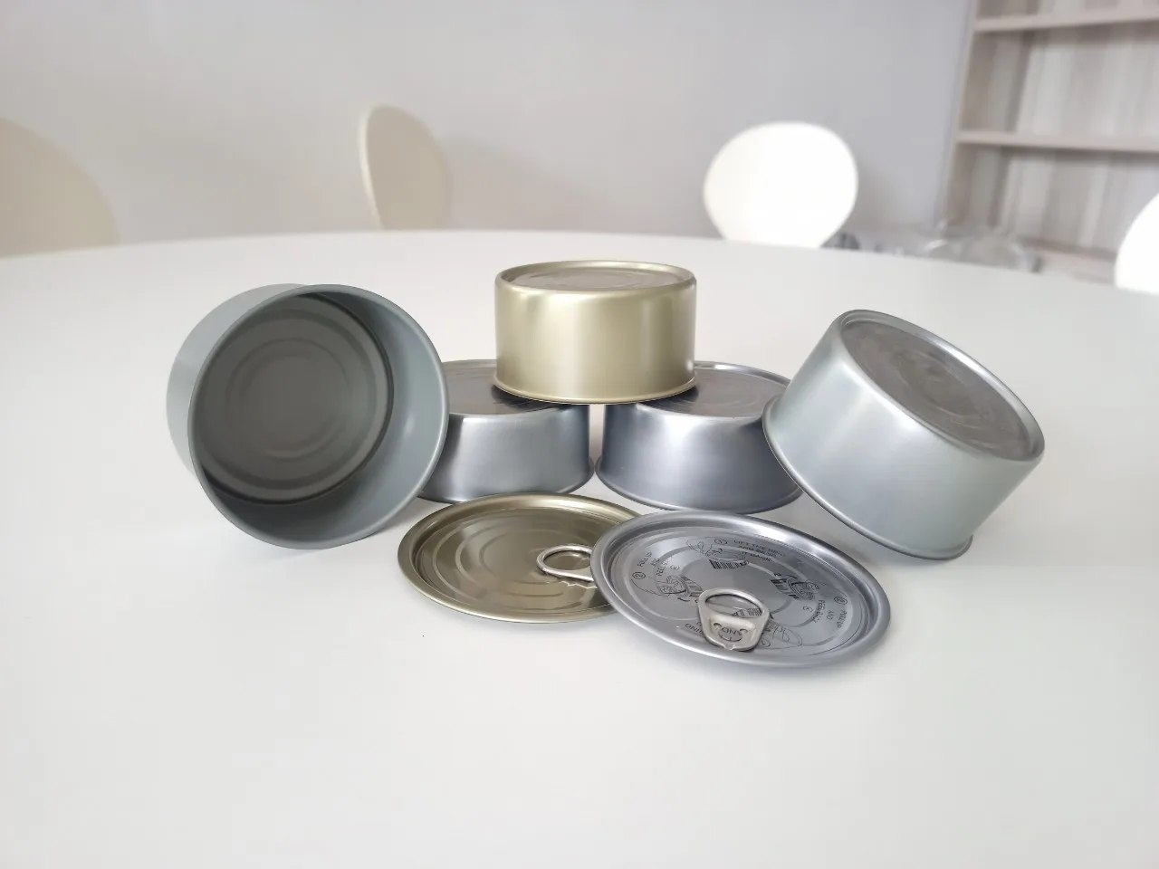 High Quality round Metal Cans Two Pieces Set for Canned Tuna and Meat Reasonably Priced Shipping from Vietnam