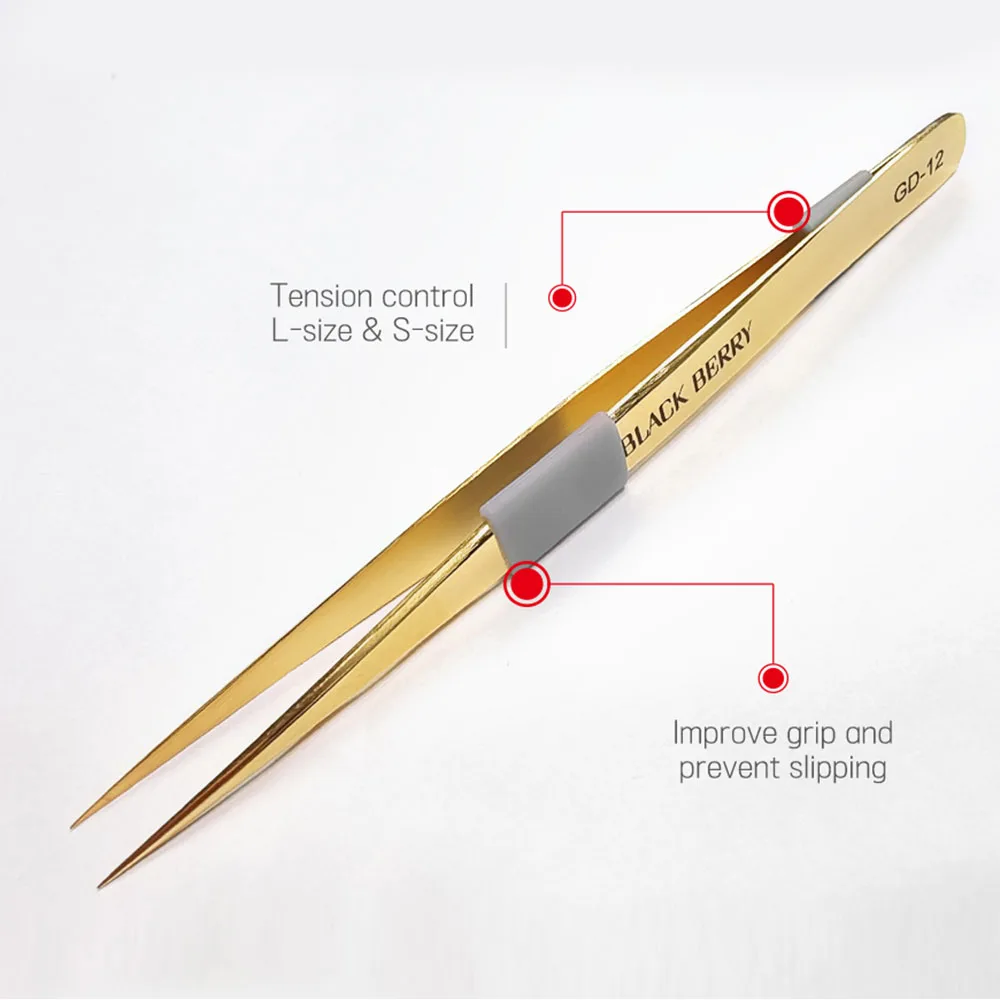 private label Tweezers tool BLACKBERRY TWEAZY Eyelash tweezers control tension easily Too easy to control tweezers