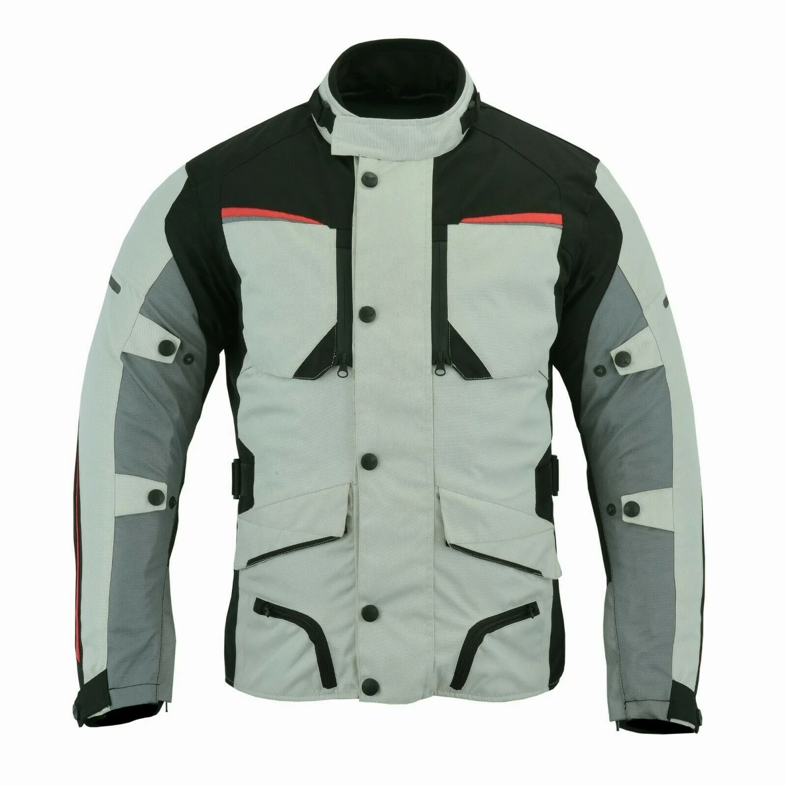 High Quality Womens Motorcycle Jacket New Style Mens Motorbike Motorcycle Long Jacket Textile Waterproof Off White