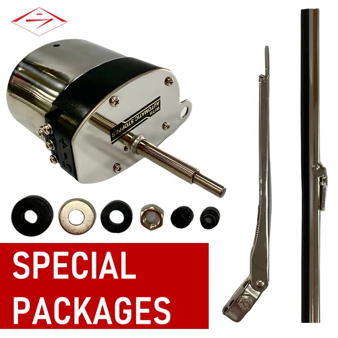 Windshield Wiper Motor Kit Windscreen Universal Type Stainless Housing For Car Boat Yacht Golf Cart Elertric Rickshaw