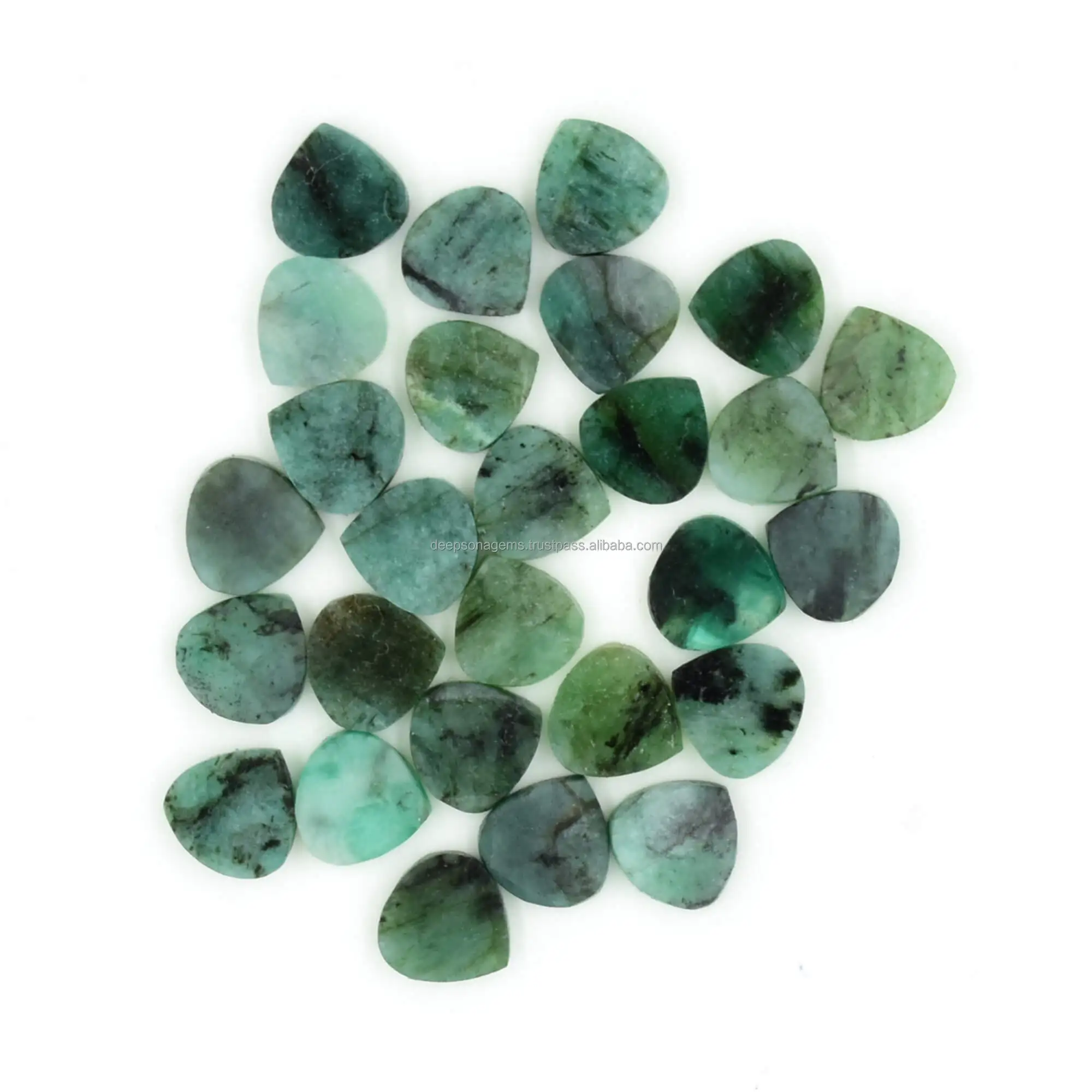 Natural Emerald Flat Disk Slices, Smooth Flat Gemstone Slices For Jewelry, Small Fancy Gemstone