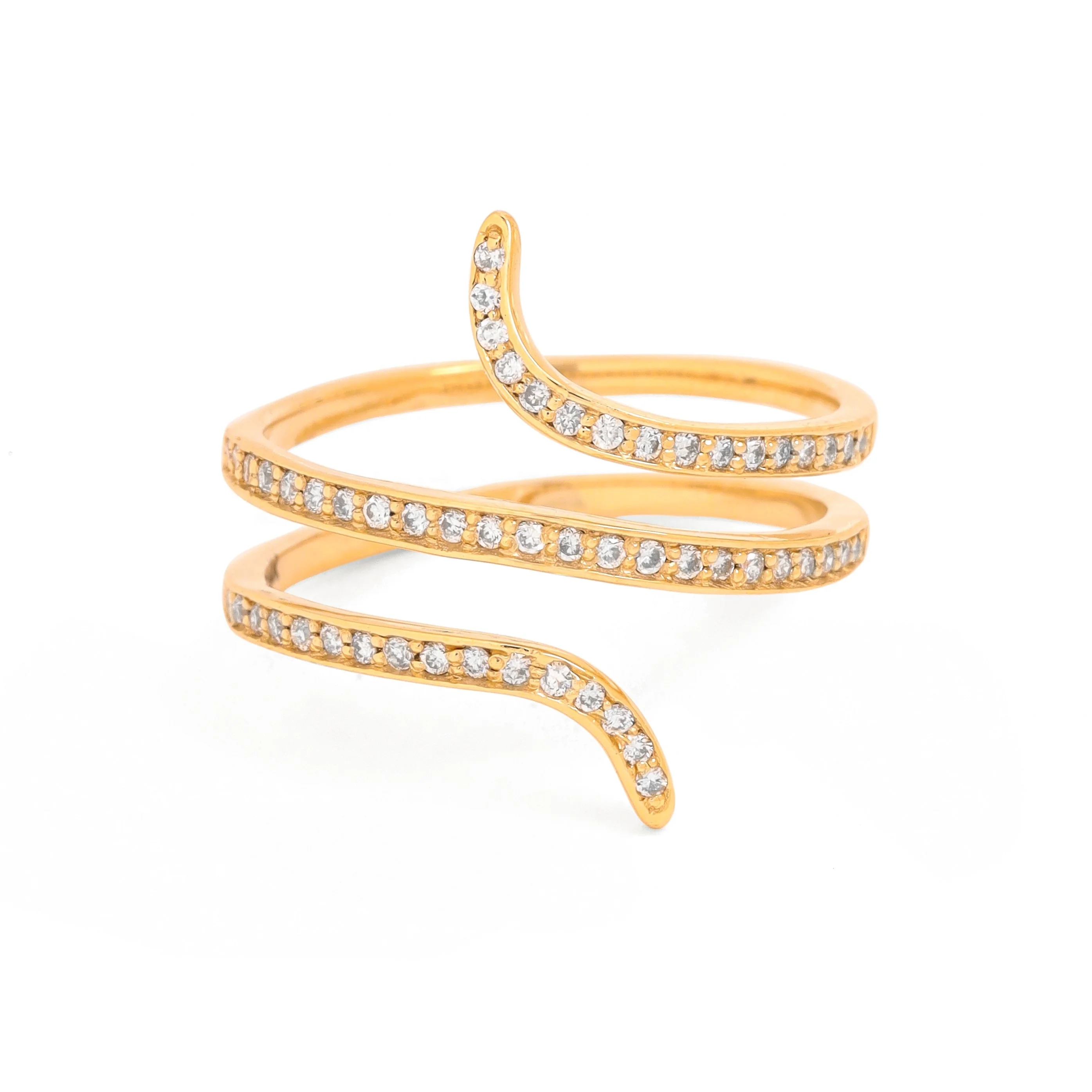 Solid 14K Gold Twisted Ring Lab Grown Diamond High Quality Fine Jewelry Lightweight Delicate Gold Ring Prong Setting For Gifting