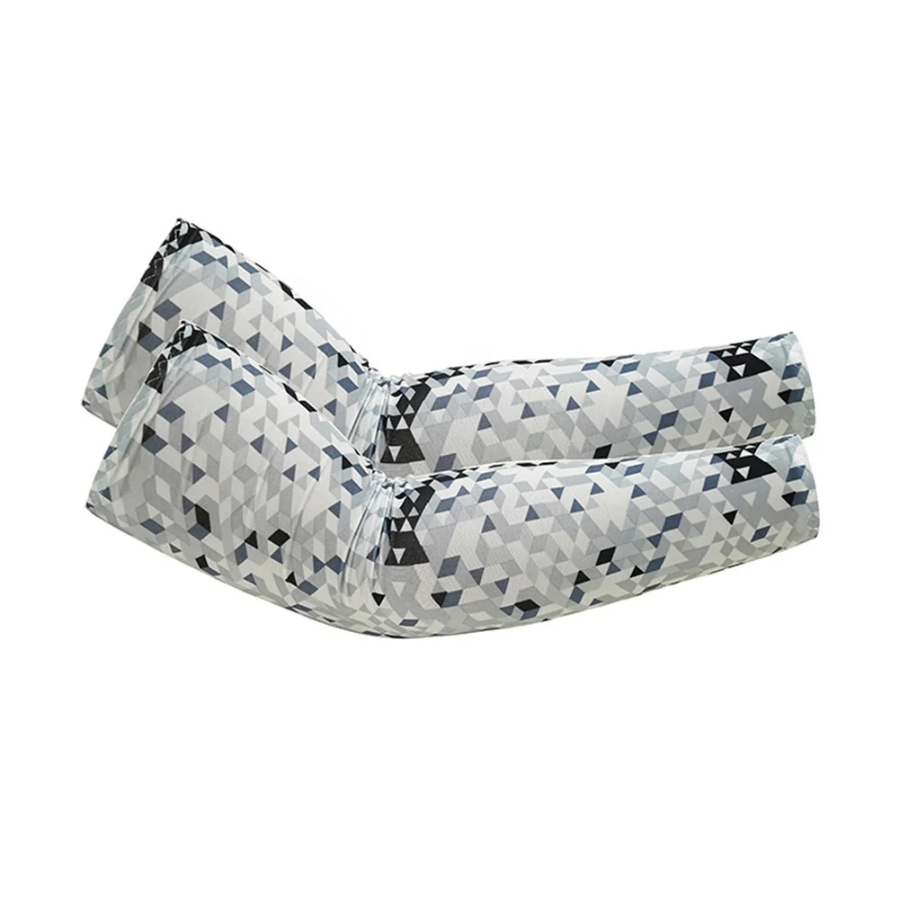 Elastic Outdoor Seamless Cool Arm Sleeves Cycling Wear Ice Silk Fabric Arm Sleeves with custom logo made by ash brother