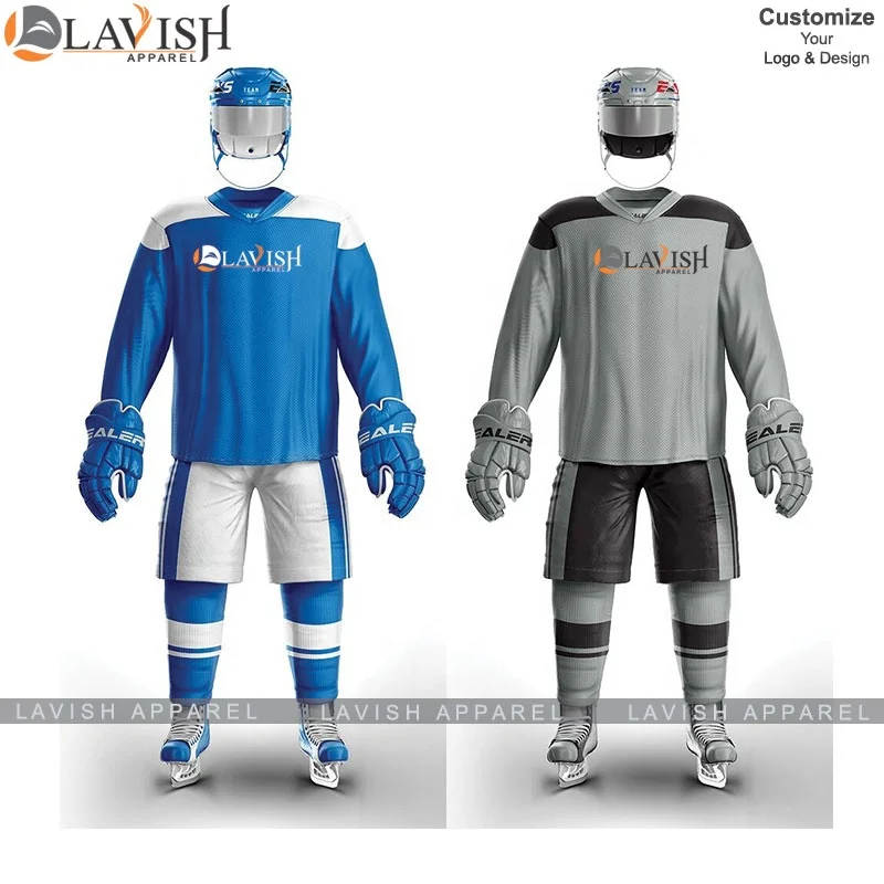 Ice Hockey Short and Ice hockey Jersey with Custom Print and Ice hockey Uniform Pants Sublimated Uniform