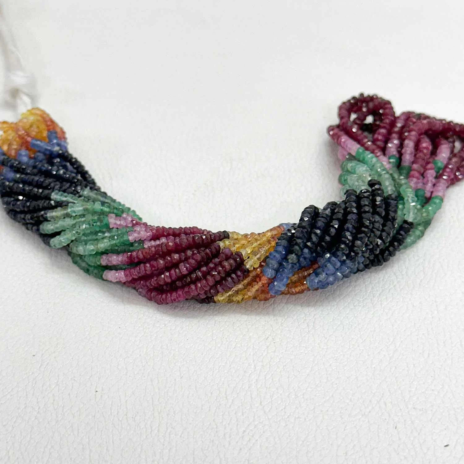 Finest Quality Healing Gemstone Natural Multi Precious Faceted Rondelle Loose Gemstones Beads For Making Jewelry Online Supplier