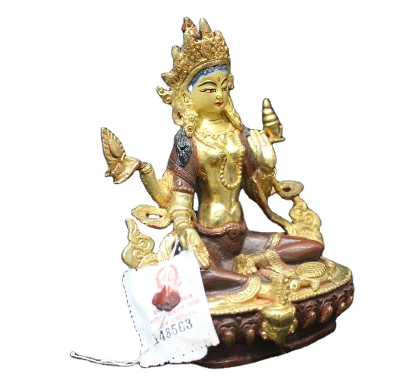 Buy Religious Handicraft Statues White Tara Bronze Nepali Handmade Sculpture Antique Finish Brass Metal Copper