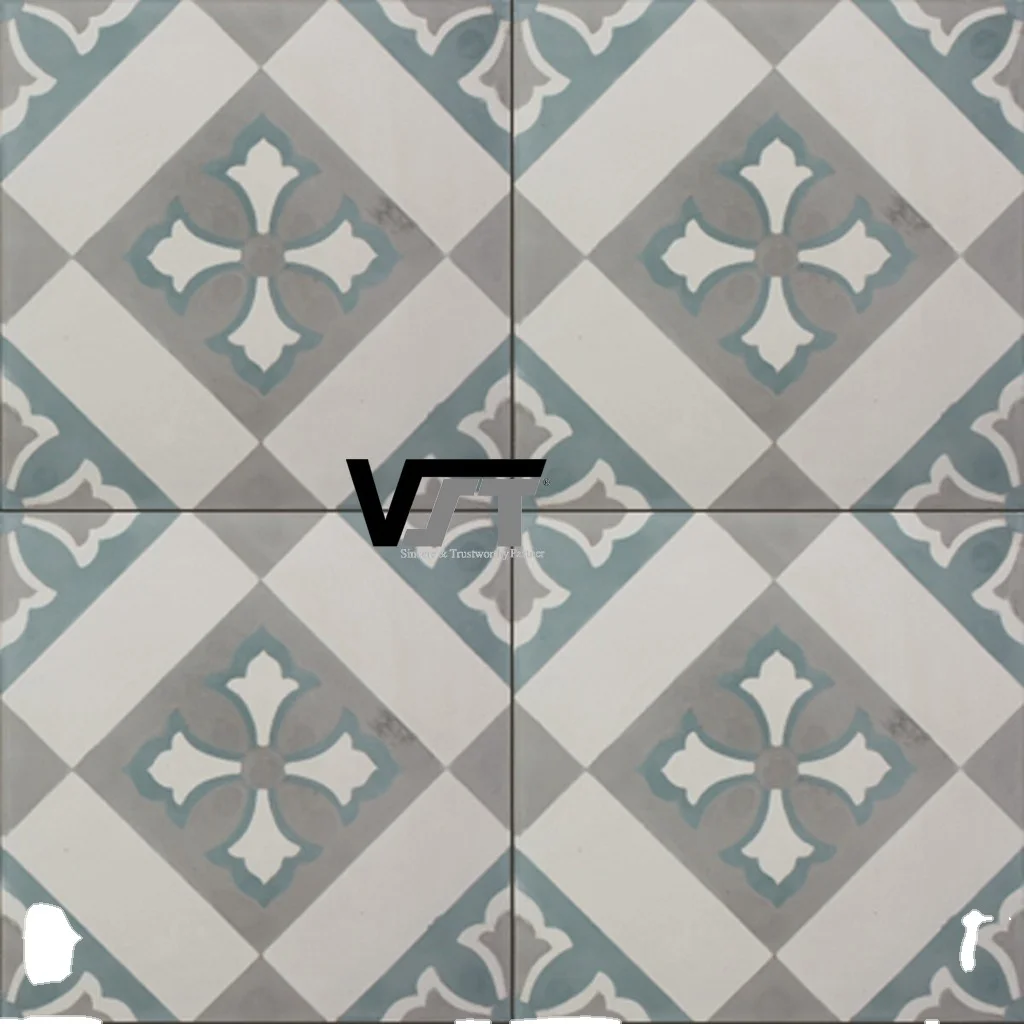 Building Material Tiles for Floor Encaustic Handmade Cement Tiles  Has Good Thermal Insulation