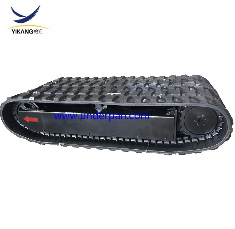 mini rubber track undercarriage for crawler farm harvester robot chassis parts from China manufacturers