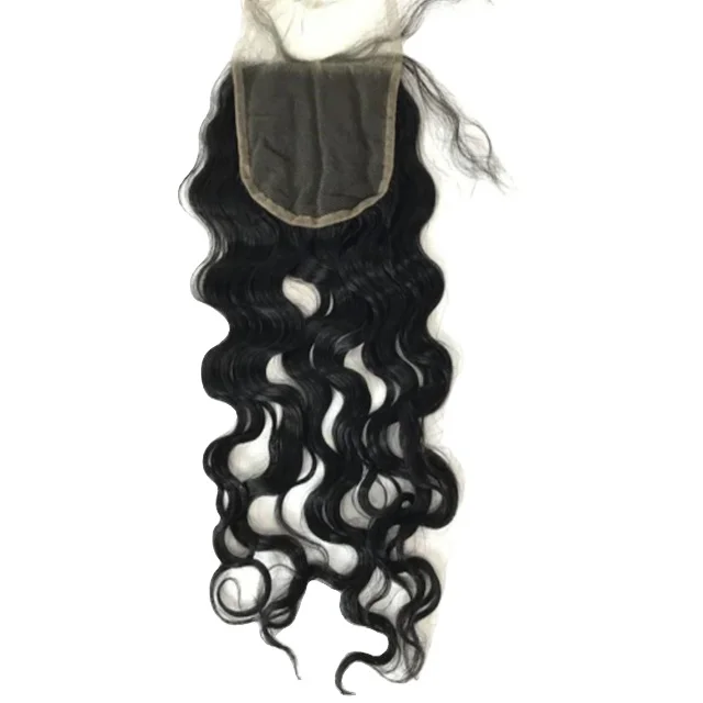 Natural Wave Closure Cheap Price 100% Human Virgin Hair HD Lace Transparent Lace No Genius Weft From Viet Nam