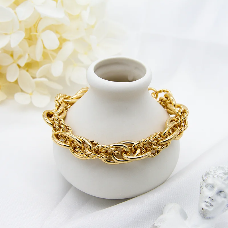 New Design Couple Gift Women Jewelry Gold Bracelet Femme
