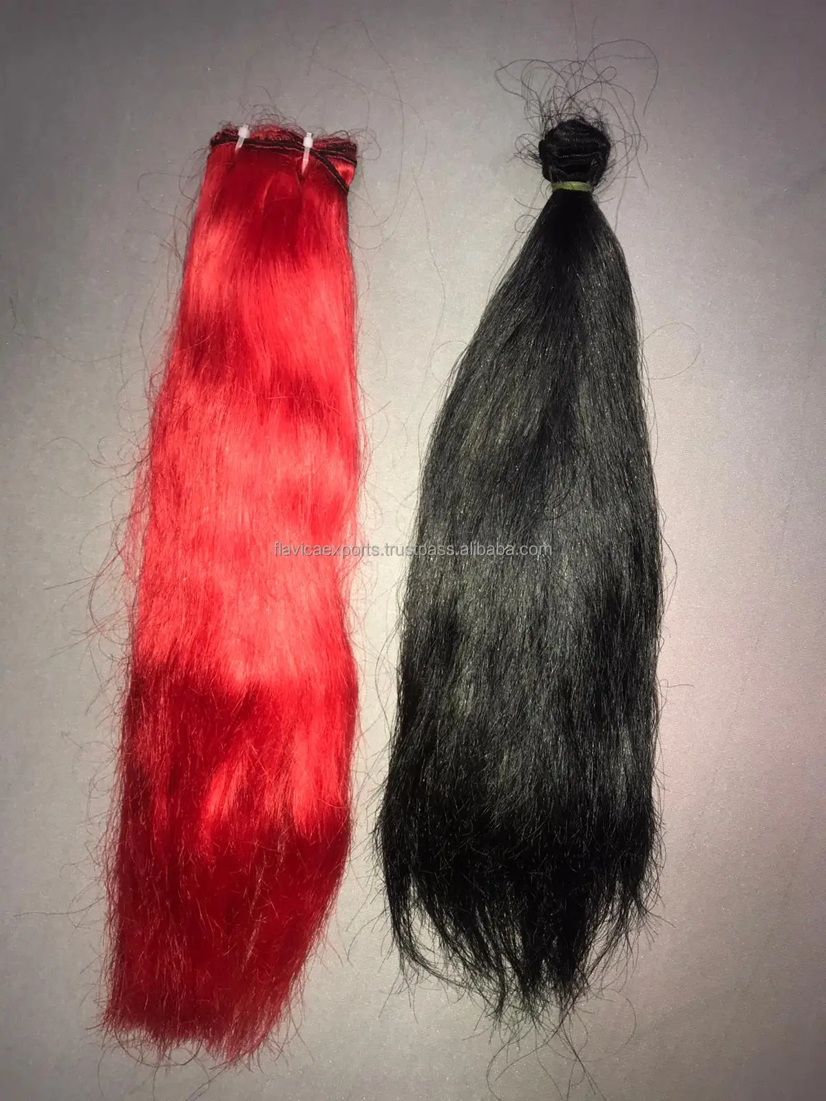 Rot Gefarbte Reine Echthaarbundel