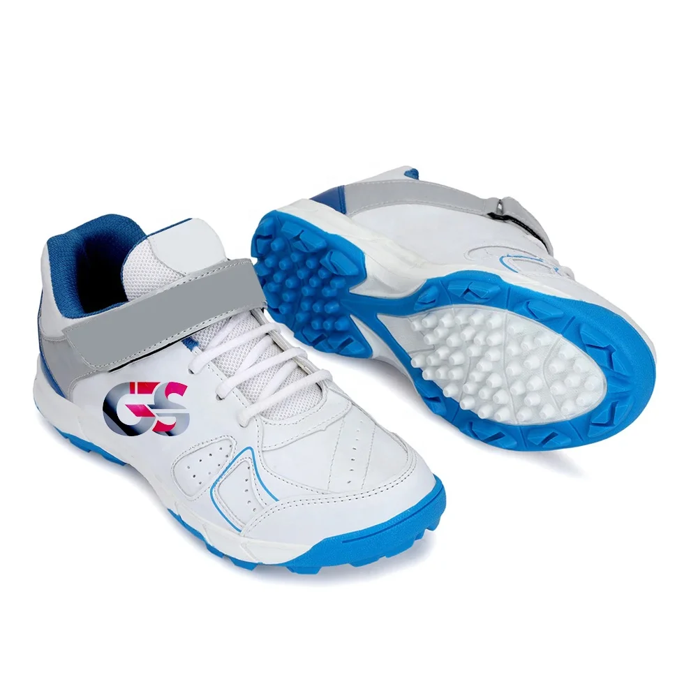 2022 New Design Wholesale Luxury Professional Leather Breathable Upper Rubber Spikes Soul Anti Slip Training Sport Cricket Shoes