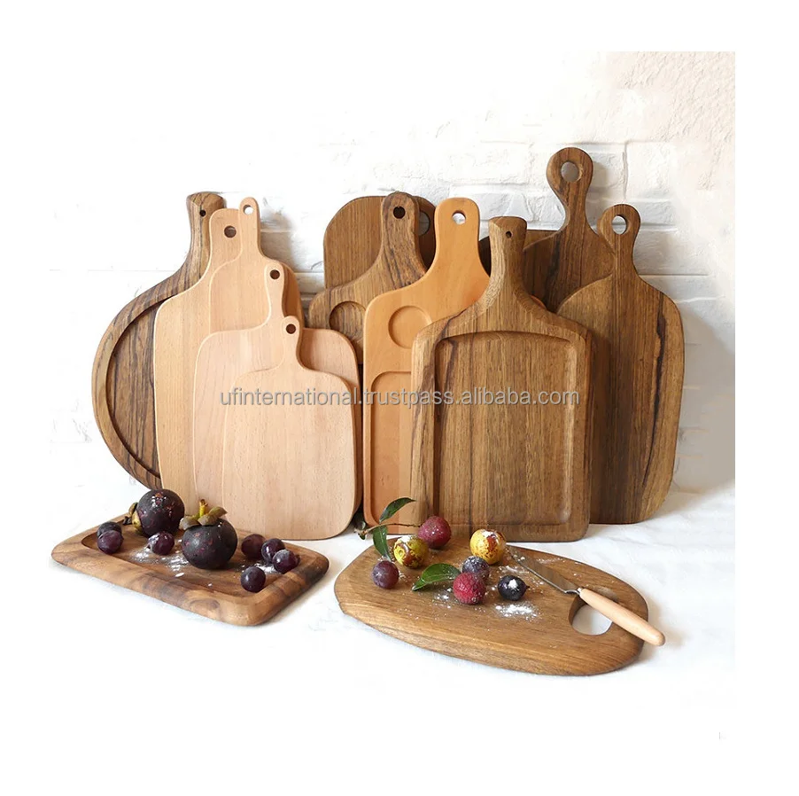  Разделочная доска из манго и 100% натурального дерева для пиццы разделочная поднос сервировки еды с ручкой распродажа