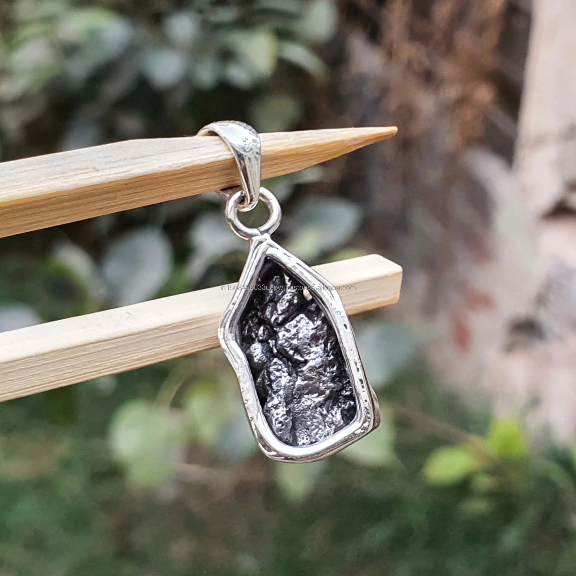 METEORITE Pendant 925 Sterling Silver Iron Meteor from Argentina Fine Jewelry Pendants & Charms Space Astronomy Gifts