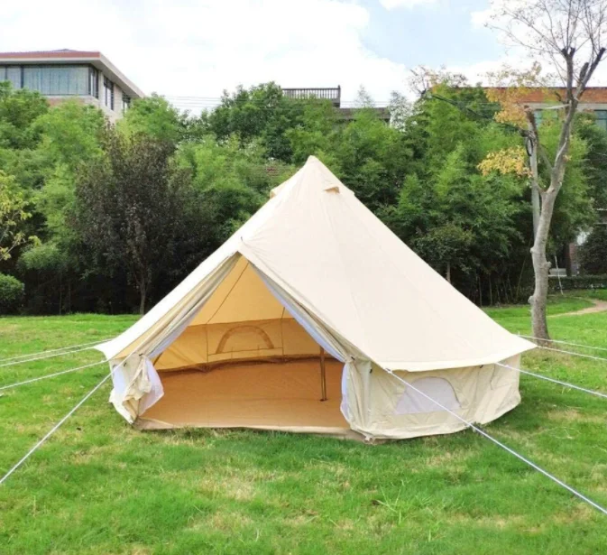 Large Luxury Family Camping Waterproof Tent 3m Cotton Canvas Marquee Party Wedding Tent Glamping Bell Tent