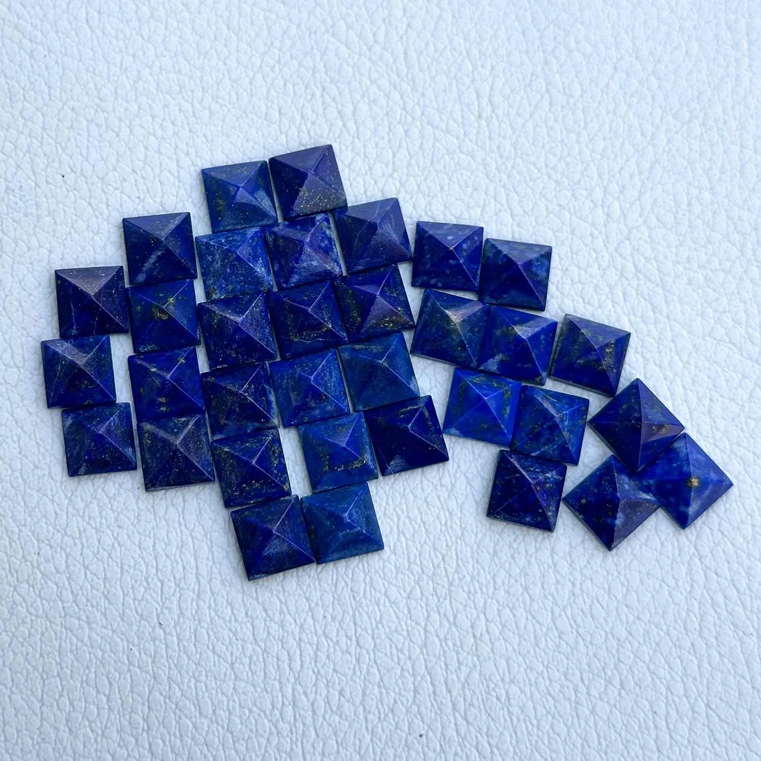 Extremely Quality Natural 8mm Lapis Lazuli Square Pyramid Shape Beaded Customized Necklace Bracelets Jewelry For Men And Women
