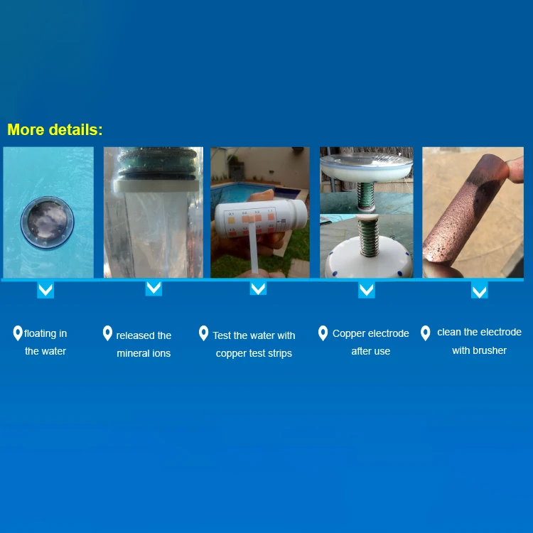 Competitive Price Swimming Pool Water Filter Solar Ionizer Cleaner for Water Park