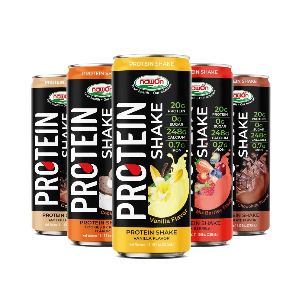 Best Tasting Protein Drink Ready to Drink Vanilla Flavor 330ml Aluminum Can HALAL Premium Quality Vietnam Beverage Manufacturer