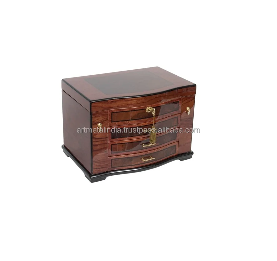 Новый дизайн в деревянной шкатулке для украшений новом образе по оптовой цене деревянная подарочная