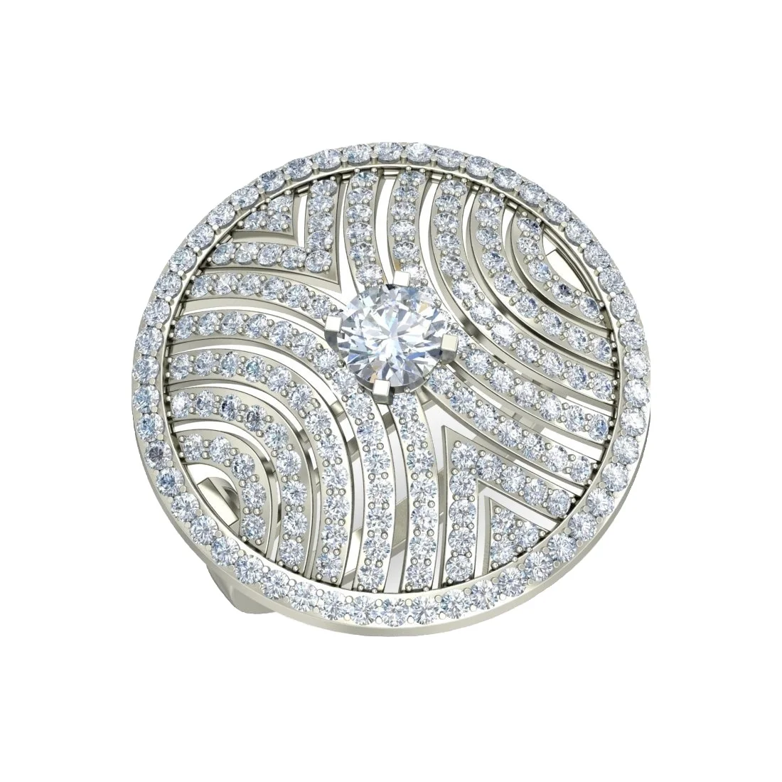 Hot Selling Classic design 14K White Gold 1 Carat 0.80 Carat Lab Grown Diamonds Statement Cocktail Engagement Ring at Low Price