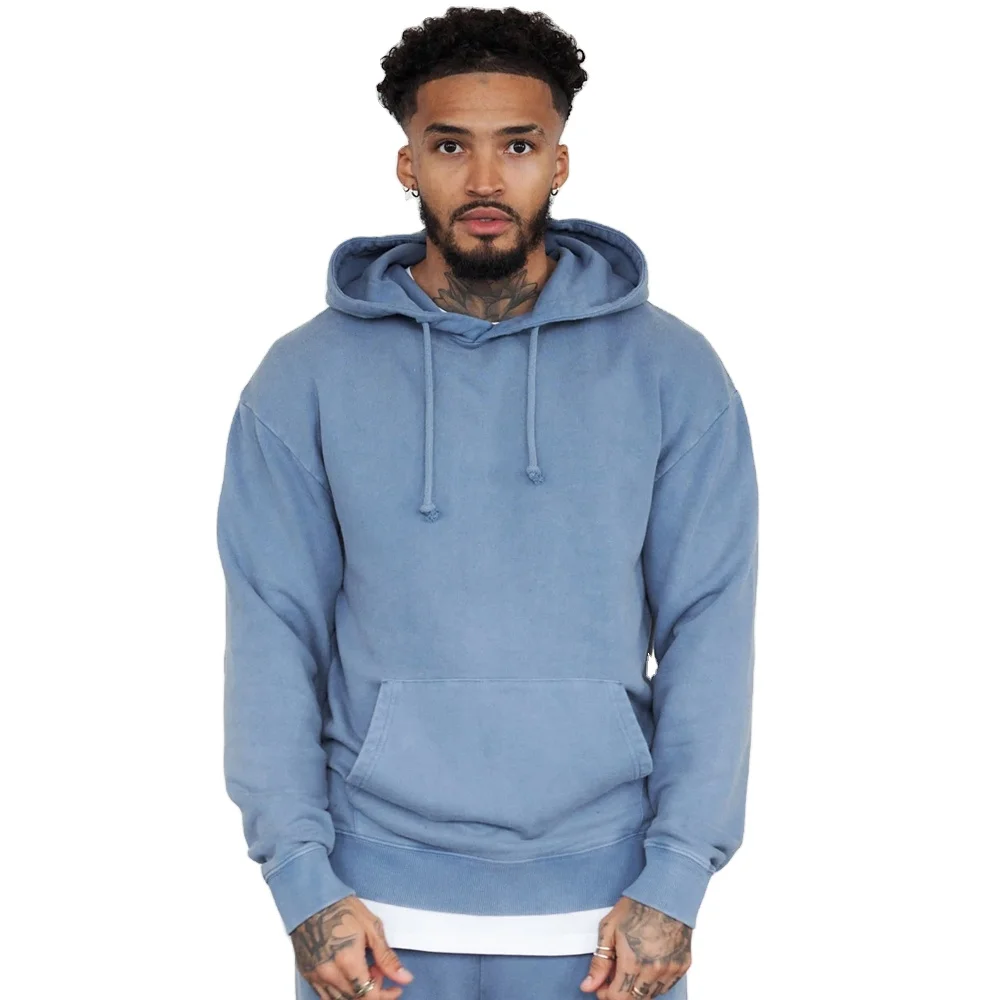 2021 винтажная толстовка с капюшоном без шнурков для мужчин хлопковая 320 г 400 г/м2 пуловер унисекс большим