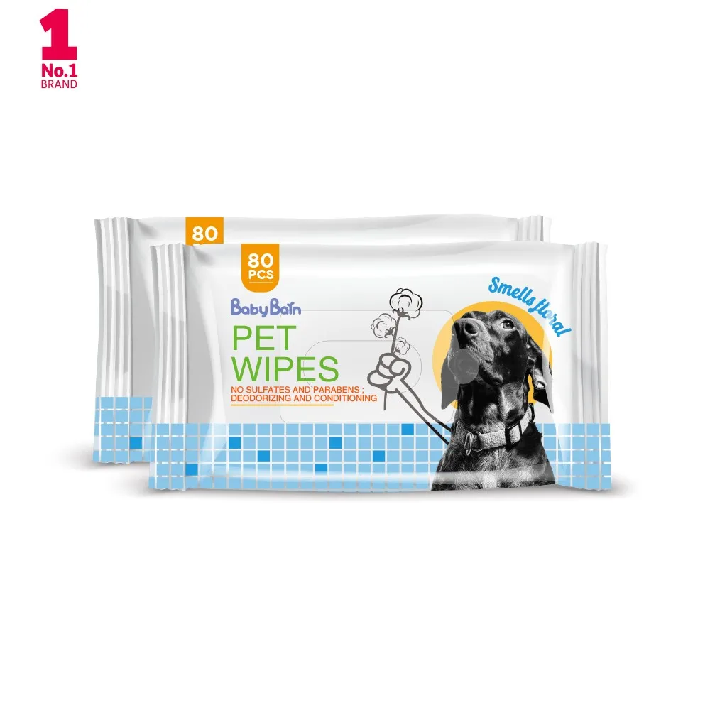 Free sample Private Label Pet Wet Wipes For Cleaning Dog And Cat Ear Eye