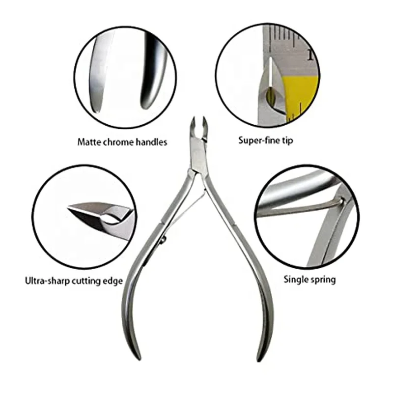 High Quality Manicure and Pedicure Tools Professional Cuticle Nail Nipper 10.5cm Stainless Steel Sharp Nail Cutters
