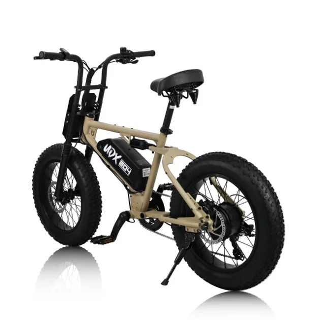 e-bike for camping UDX coyote  tan of Urban Drivestyle electric bicycle Made in Taiwan fatbike fat tire bike look for agent