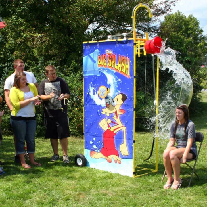 Summer Water Big Splash-tastic Pitch Burst Game Easy Beat Bucket Dunk Tank Hire Wheeled or Bag Version