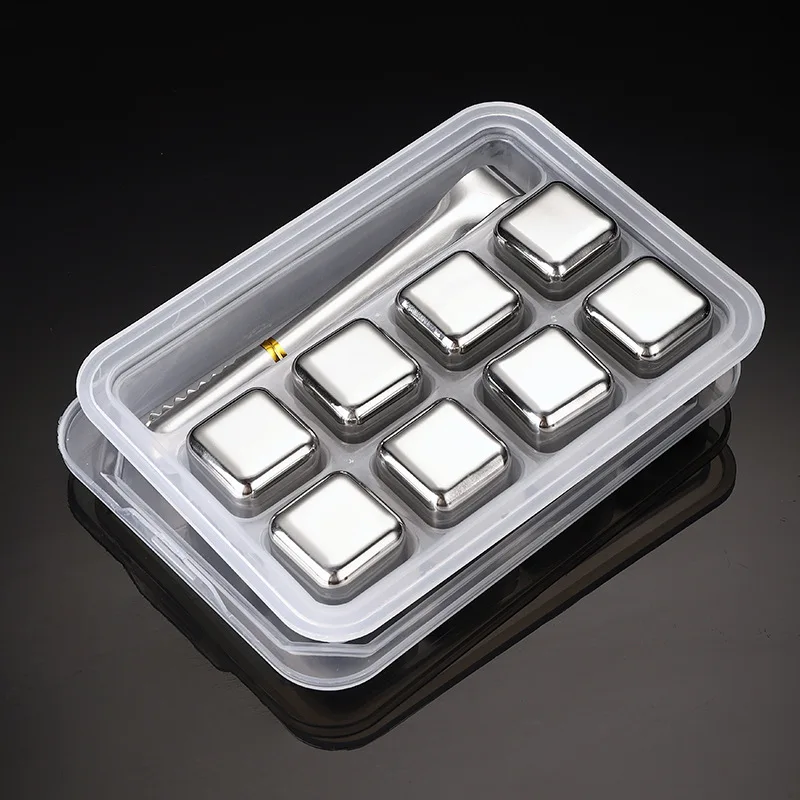 Bar accessories cooling stones stainless steel 304 whiskey ice cube ice stone for cola wine drinks